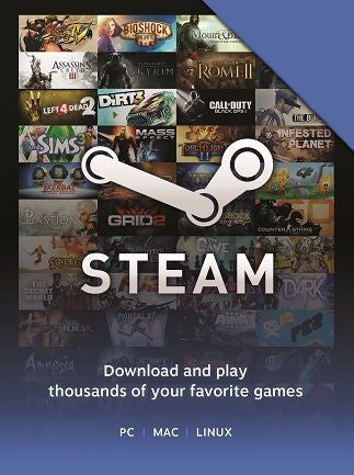 Karta podarunkowa Steam o wartości 50 EUR – klucz Steam – Europa (UE)