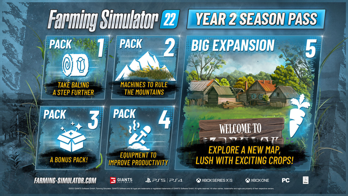 Farming Simulator 22 - Karnet na rok 2 (PC) - Klucz Steam
