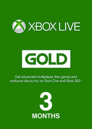 Karta abonamentowa Xbox Live GOLD na 3 miesiące w usłudze Xbox Live
