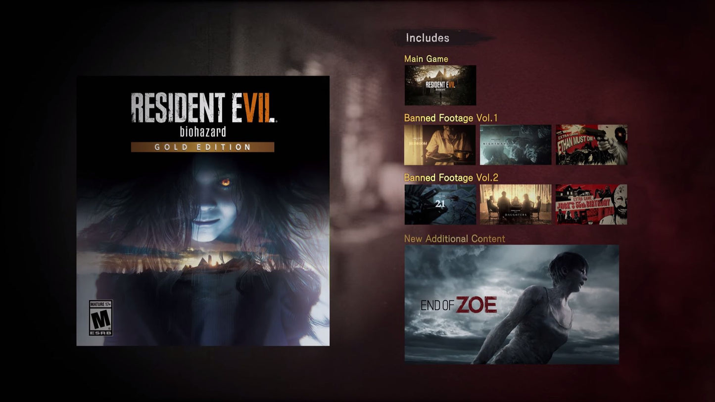 RESIDENT EVIL 7 biohazard / BIOHAZARD 7 resident evil: Gold Edition (PC) - Steam Klíč