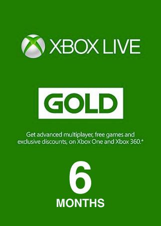 Karta abonamentowa Xbox Live GOLD – 6 miesięcy Xbox Live